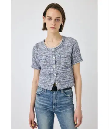 [ 미사용 새상품 ] moussy TWEED LIKE 상의 마우지 완판