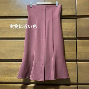 SNIDEL 스나이델 무릎 기장 스커트 버건디색 0사이즈 S사이즈