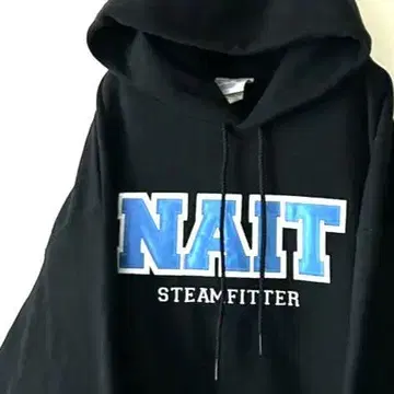 챔피온 NAIT STEAMFITTER 자수 후드티 XL 블랙 구제 의류