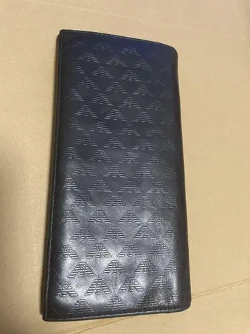 Emporio Armani 블랙 가죽 장지갑