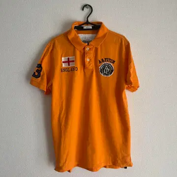 Abercrombie & Fitch 오렌지 피케 셔츠 XL