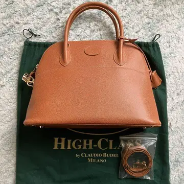 HIGH-CLASS 브라운 가죽 핸드백