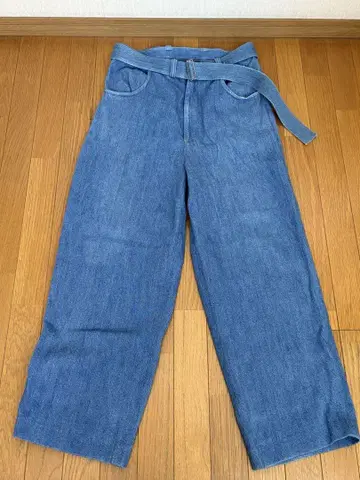 URU ROVING DENIM BELTED PANTS INDIGO 2