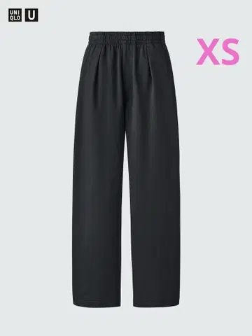UNIQLO U 라이트웨이트 맨투맨 와이드 팬츠 블랙 XS