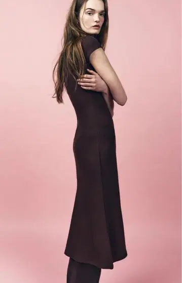 ZARA 다크 퍼플 슬리브리스 원피스