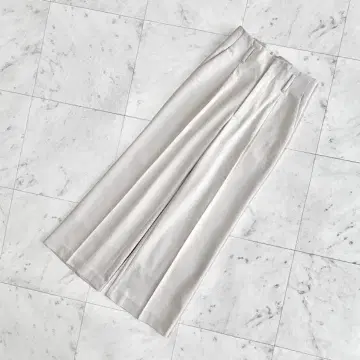 유나이티드 애로우즈 와이드 팬츠 여성용 그레이 베이지 34