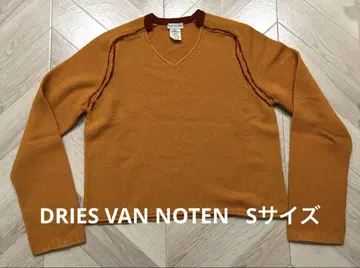 DRIES VAN NOTEN 오렌지 V넥 스웨터 S