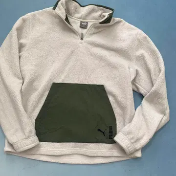 PUMA 플리스 자켓 L 사이즈 화이트 올리브