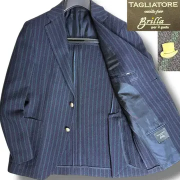 J5162 새상품급 딸리아또레 브리라 별주 은 버튼 니트 편 자켓 46