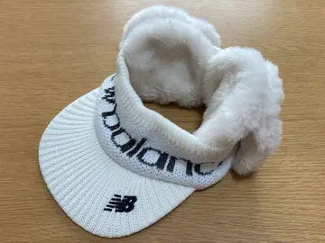 컨디션 최상 뉴발란스 골프 귀마개 퍼 선바이저 니트 여성용