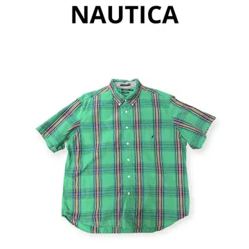 [ 여름 아이템 ] 빅 사이즈 NAUTICA 반팔 체크 셔츠 XXL