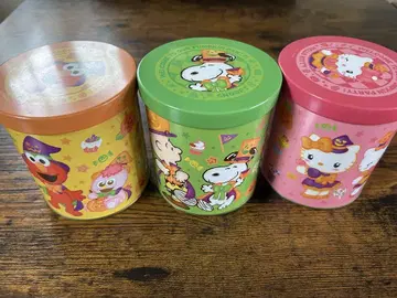 USJ 캐릭터 빈 캔 헤이세이 레트로 키티 엘모 스누피 세트