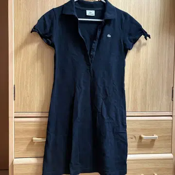 LACOSTE 블랙 폴로 원피스 38