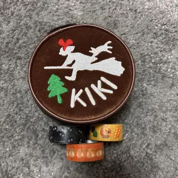 KIKI 자수 파우치 고양이 참 포함 지브리 마스킹 테이프