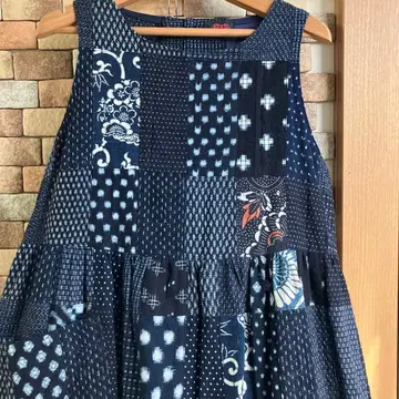 패치워크 점퍼 스커트