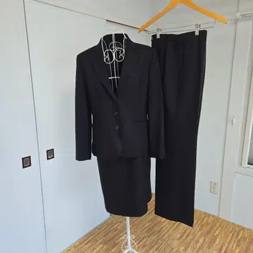 블랙 비즈니스 정장 자켓, 스커트, 팬츠 3세트