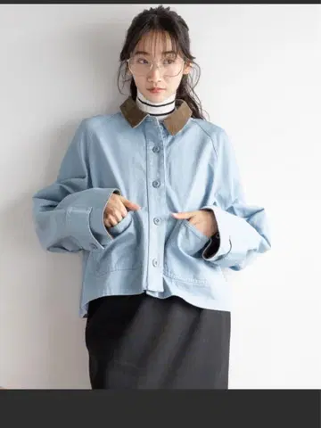 [미사용 새상품] LOWRYS FARM 커버올 숏 셔츠