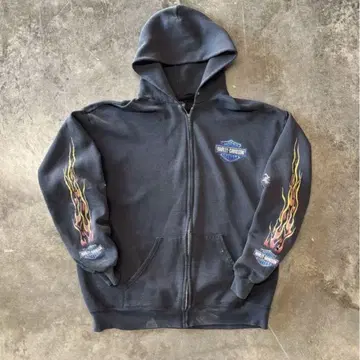 Harley-Davidson 프레임 프린트 후드티