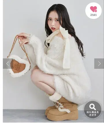 멜리 컬 튜닉 니트