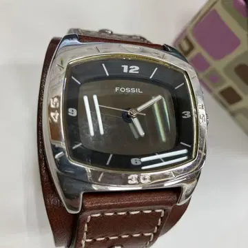 FOSSIL 쿼츠 손목시계 브라운 가죽