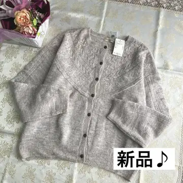 사만사 모스모스 새상품 눈꽃 자수 울 알파카 가디건