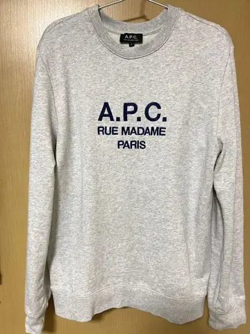 A.P.C. RUE MADAME PARIS 로고 자수 맨투맨 남성용 S