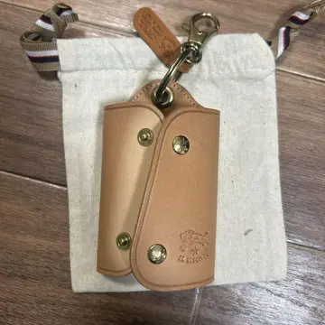 IL BISONTE 가죽 키케이스 베이지