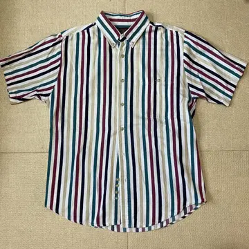 Eddie Bauer 스트라이프 반팔 셔츠 XL