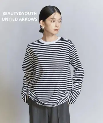 BEAUTY&YOUTH 코튼 천축 롱 슬리브 티셔츠