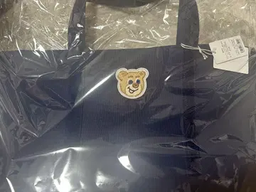 러브러리 바이 페이 올드 테디 걸 와펜 토트백 네이비 대