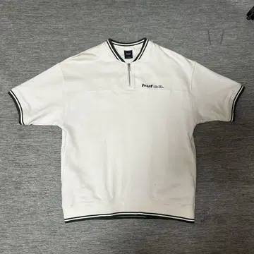 HUF T셔츠 반팔 하프 지퍼