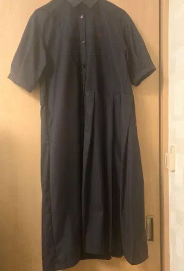 블랙 반팔 셔츠 원피스