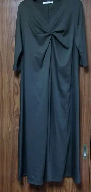 카키 코튼 저리 원피스 아나이 새상품 M