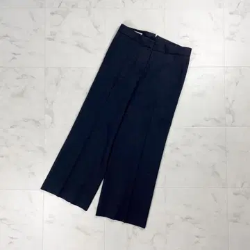 INCOTEX 센터 프레스 와이드 팬츠 블랙 사이즈 40*FD874