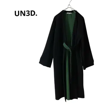 UN3D. 바이컬러 니트 코트