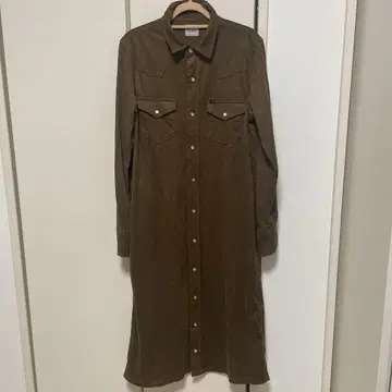 Lee 브라운 긴팔 셔츠 원피스
