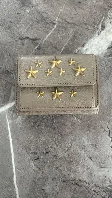 지미추 별 모양 스터드 그레이 3단 폴더형 지갑