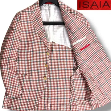 J6427 새상품급 이자이아 SAILOR 실크린넨 자켓 레드 48