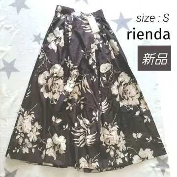 미사용 새상품 rienda 섀도우 플라워 맥시 플레어 스커트