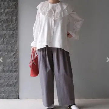 unminou 앙미누 레이스 칼라 베스트 화이트