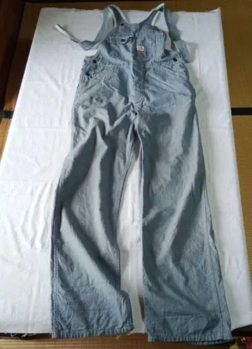 여성용 스트라이프 데님 오버롤 멜빵끈 없음