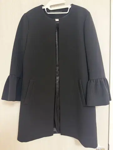 ZARA WOMAN 노카라 코트 블랙 L