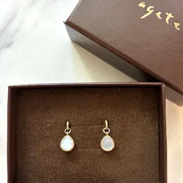 agete K10 멀티 스톤 귀걸이 참
