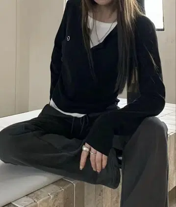 바이컬러 레이어드 키넥 로 T