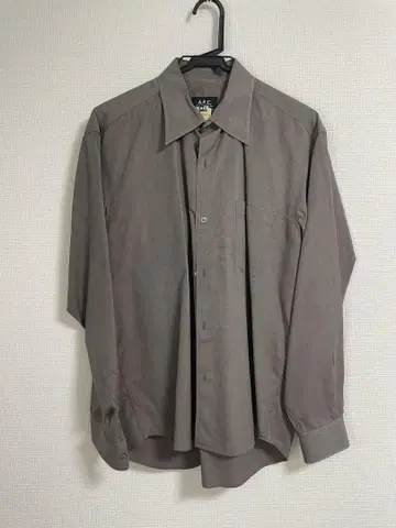 A.P.C. 브라운 긴팔 셔츠 프랑스제