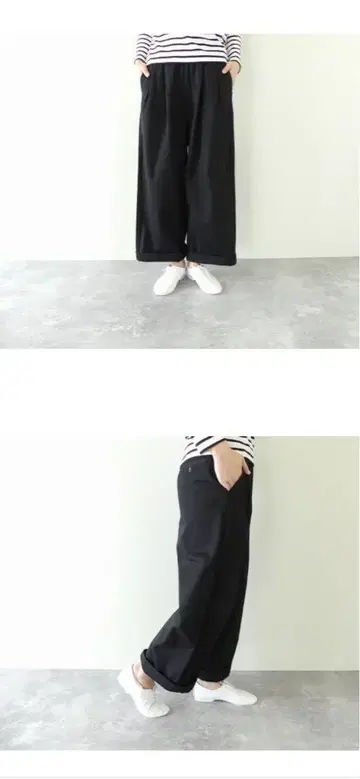 TRAVAIL MANUEL 트라바이유 마누엘 치노 투 턱 와이드 팬츠