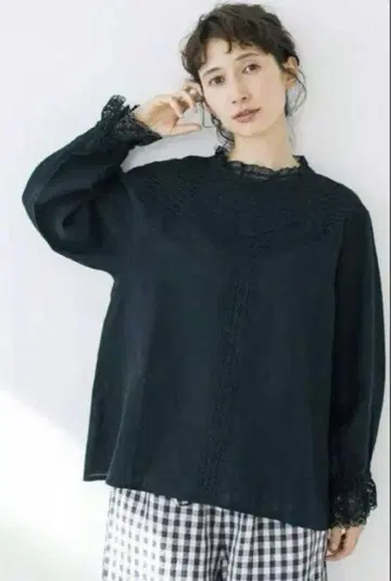 Samansa Mos2 azumi 콜라보 한정판 블라우스 F 사이즈