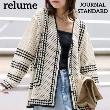 JOURNAL STANDARD relume 크로셰 라인 니트 가디건