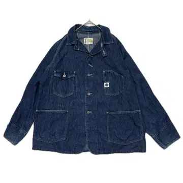 POST 새상품급 다크 네이비 90s USA제 데님 커버올 자켓 L