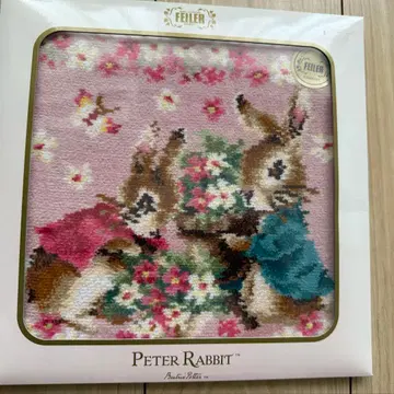 [ 미사용 ] 페이러 피터래빗 FEILER 셔닐 플라워 가든